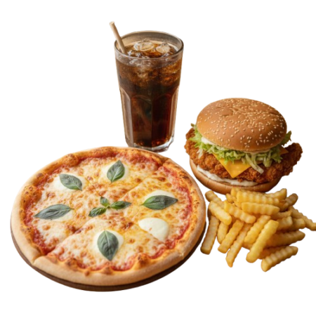 Deal 3, 1 Small Pizza + 1 Zinger Burger + Fries + Drink 300ml